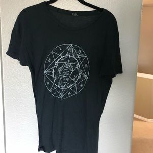 Black horoscope graphic tee